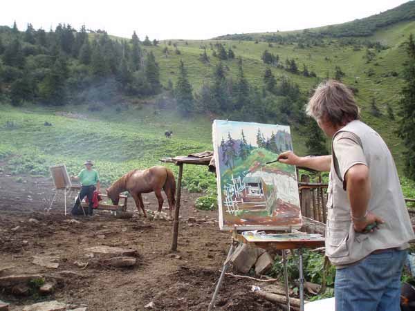 Поблизу Колочави закарпатські художники провели пленер на підтримку вівчарства