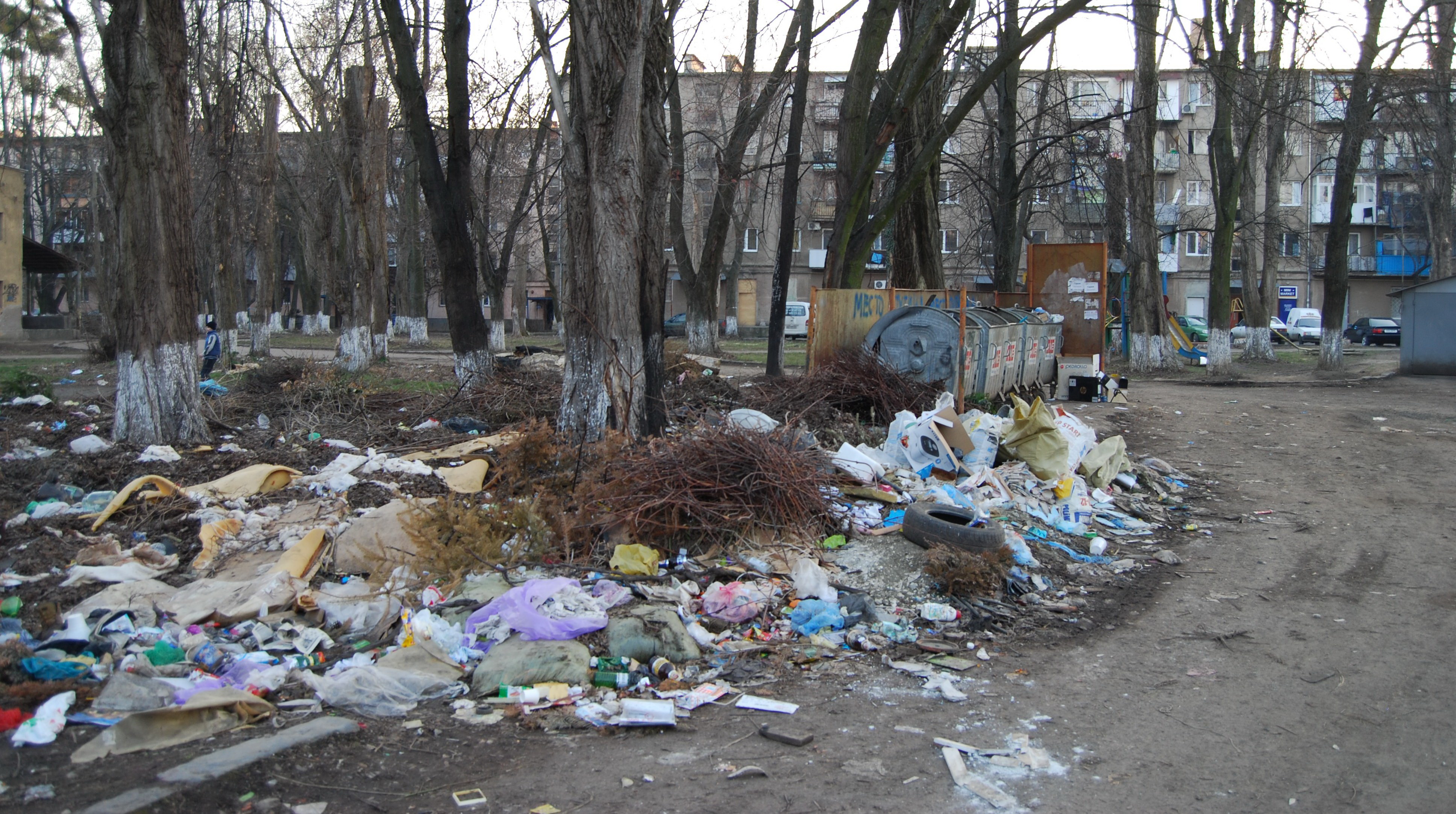 Так виглядає сміттєвий майданчик на вулиці Добролюбова