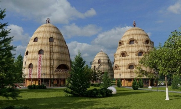 Український дизайнер спроектував готельний комплекс у формі копиць сіна (ФОТО)