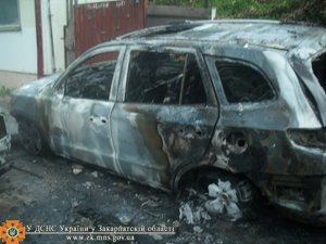 Спалений вчора в Ужгороді автомобіль належав судді Животову
