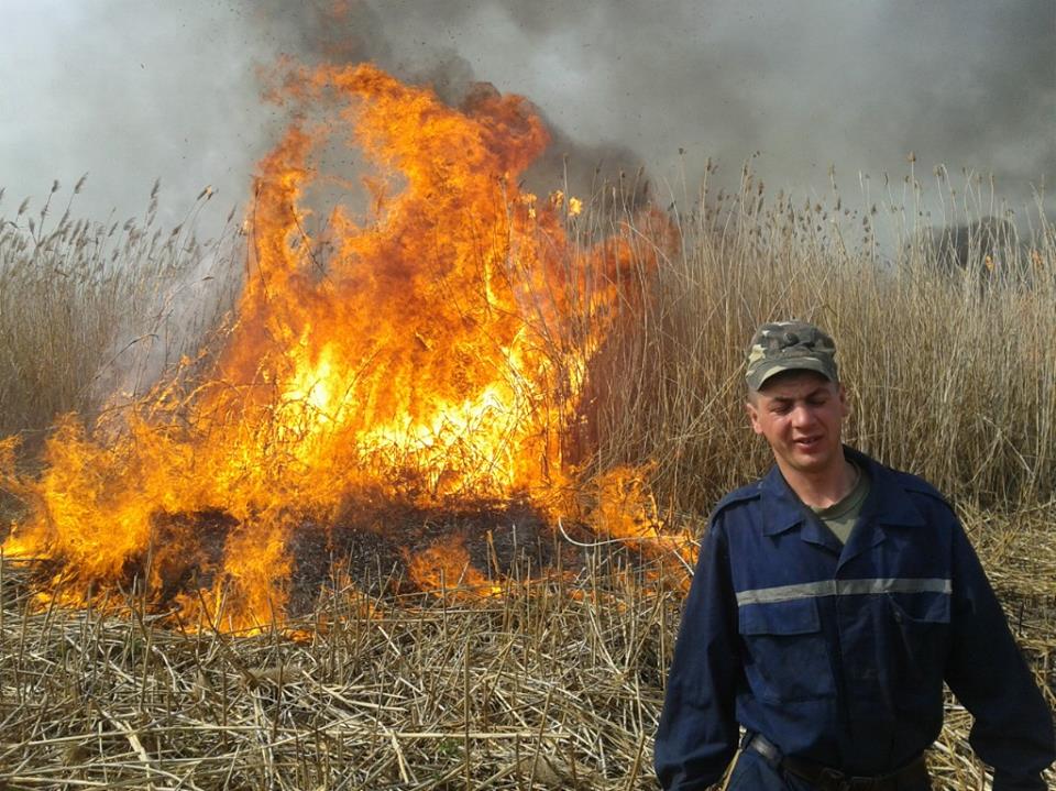 У Чопі через підпалену траву ледь не згоріла військова частина (ФОТО)