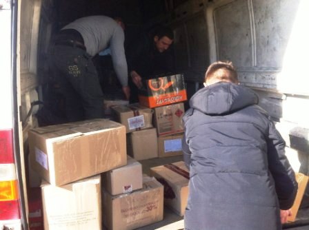 Зі Свалявщини на Схід відправилась вантажівка із продуктами для бійців 128-ї бригади та переселенців у Слов