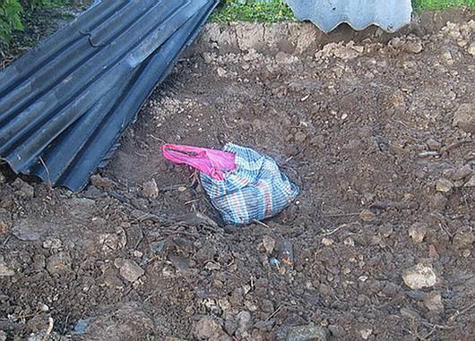 На Мукачівщині мати закопала на городі власне немовля (ФОТО, ВІДЕО)
