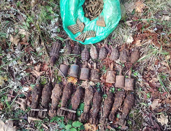 На Ужгородщині селянин, копаючи фундамент під будинок, знайшов понад 2 сотні мін та гранат