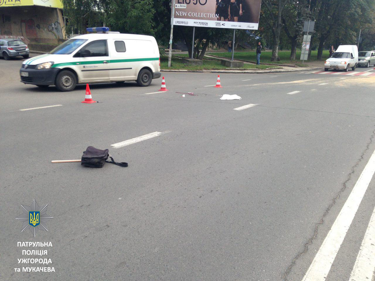 В Ужгороді на сумновідомій "зебрі" поблизу готелю "Закарпаття" авто знову збило людину (ФОТО)