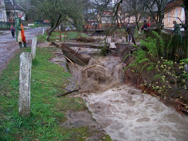 Внаслідок зливи в Родниковій Гуті на Свалявщині знищено 8 містків і 300 м асфальту