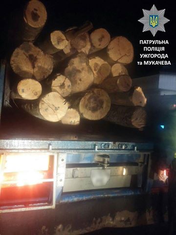 На посту на Воловеччині зупинили вантажівки, що перевозили із порушеннями деревину (ФОТО)