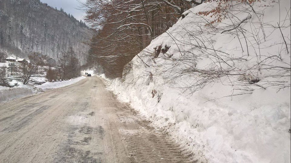 На Рахівщині на автошлях зійшла снігова лавина (ФОТО)