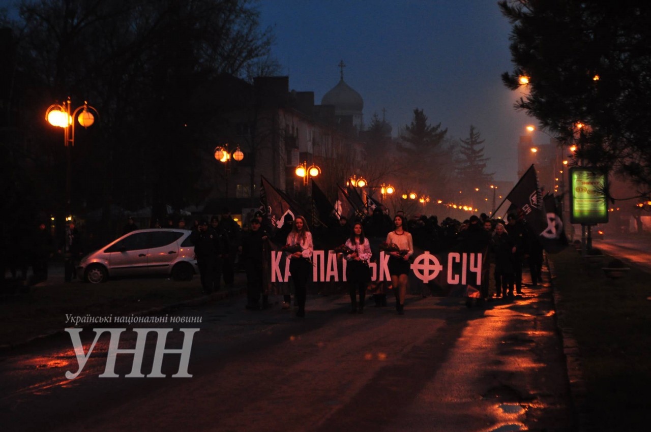 Ужгородом пройшов "Марш слави Героїв Карпатської України" (ФОТО, ВІДЕО)