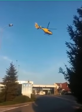 Гелікоптер з Угорщини доправив постраждалих в ДТП на Закарпатті у Ніредьгазу (ВІДЕО)