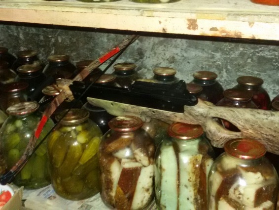 У мешканця Грушева, що на Тячівщині, в підвалі знайшли травматичний пістолет та арбалет (ФОТО)