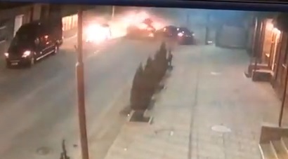 Опубліковано відео потрійної ДТП в Хусті