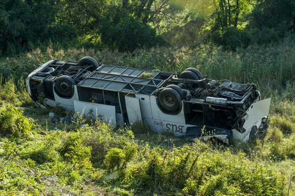 В Угорщині перекинувся український мікроавтобус, ймовірно з закарпатцями (ФОТО)