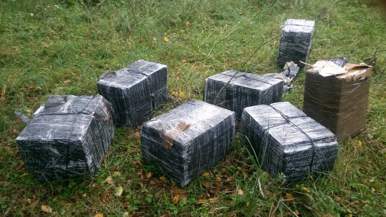 На Закарпатті, поблизу кордону з Румунією, знайшли покинуті контрабандистами 7 пакунків сигарет (ФОТО)