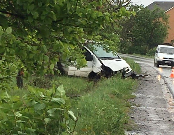 На Виноградівщині Opel врізався в дерево (ФОТО)