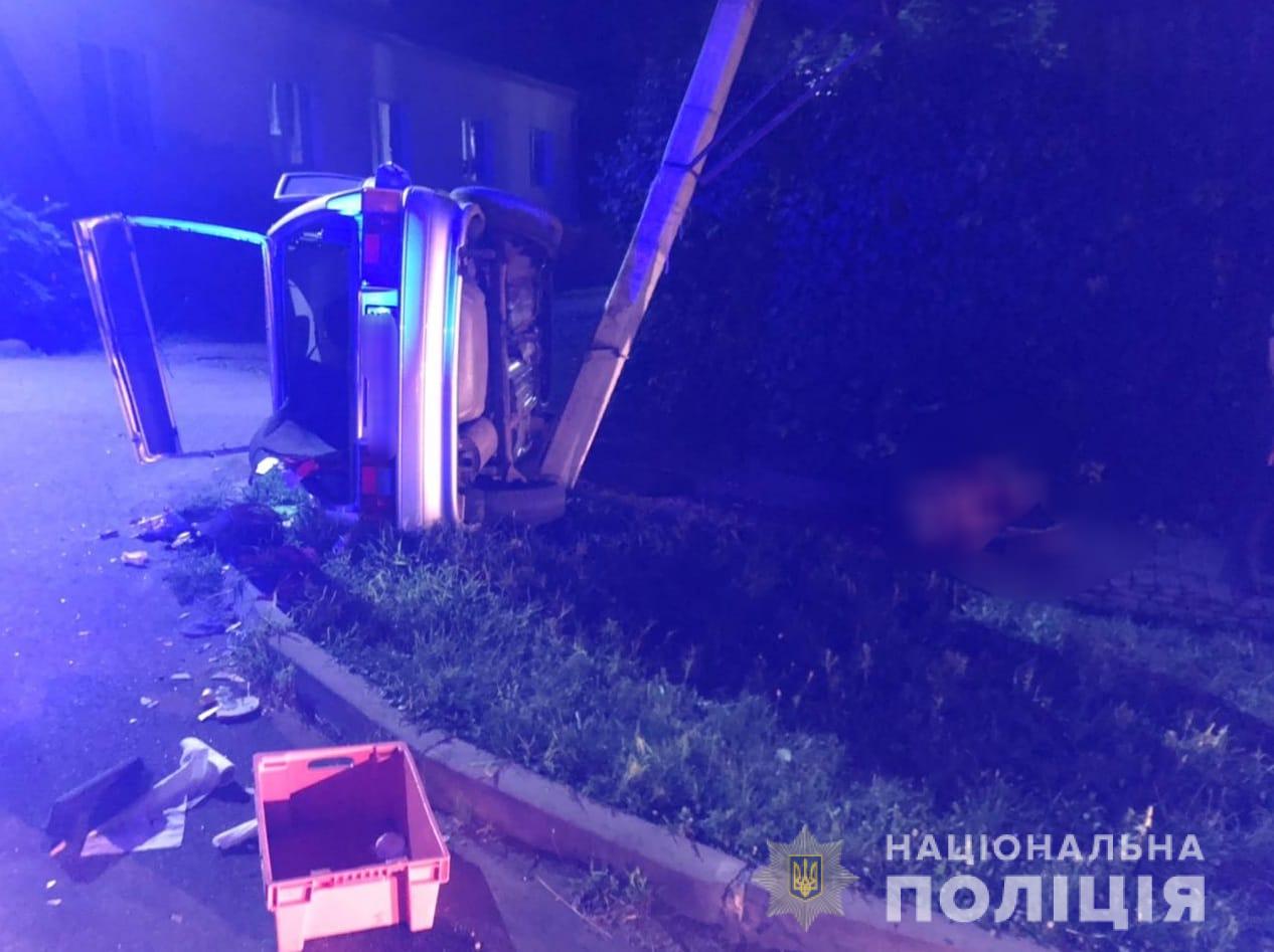На Ужгородщині загинув водій ВАЗу, перекинувшись у кювет і зіткнувшись із бетонною опорою (ФОТО)