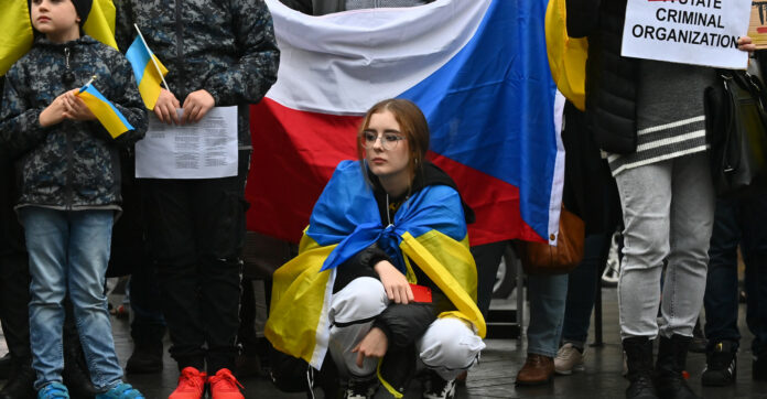День захисників України у Празі. Фото Радован Єлен / echo24