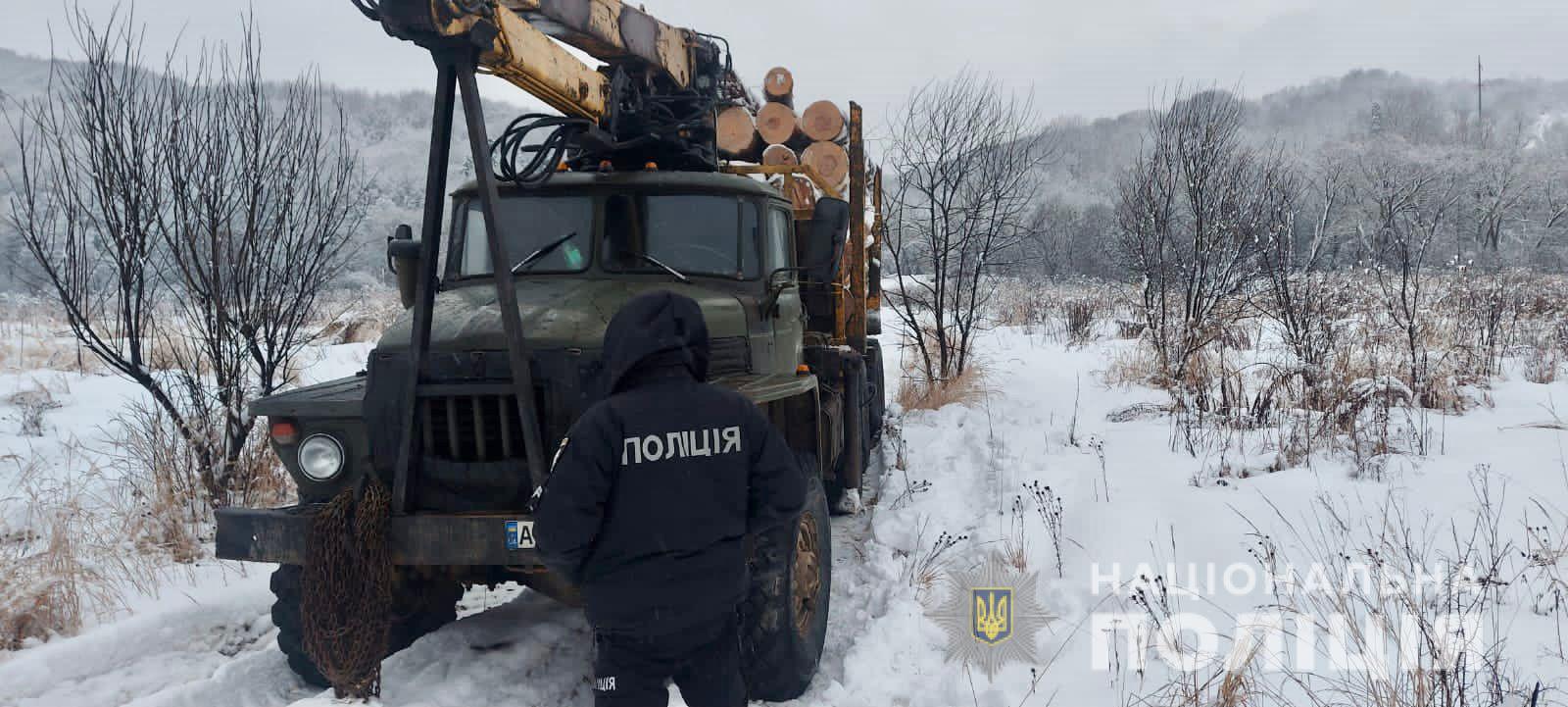 На Закарпатті затримали вантажівку з нелегальною деревиною (ФОТО)
