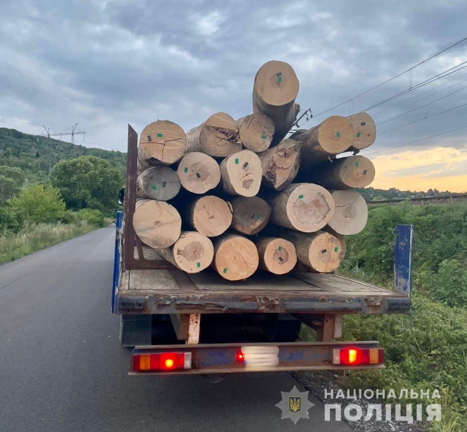 На Мукачівщині затримали вантажівку з нелегальною деревиною (ФОТО)