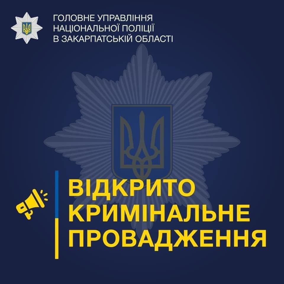 За фактом хуліганських дій біля ТЦК у Виноградові поліція відкрила кримінальне провадження