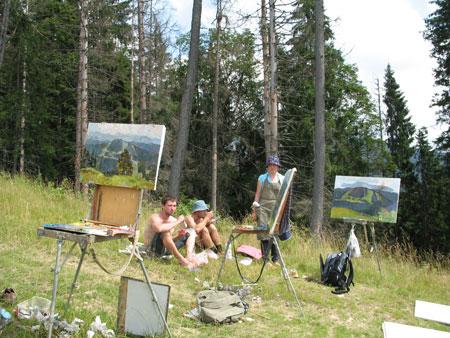 Закарпатські художники беруть участь у пленері на Буковелі
