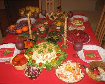 На новорічному столі бажано мати вегетаріанські страви
