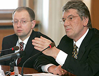 Арсеній Яценюк і Віктор Ющенко