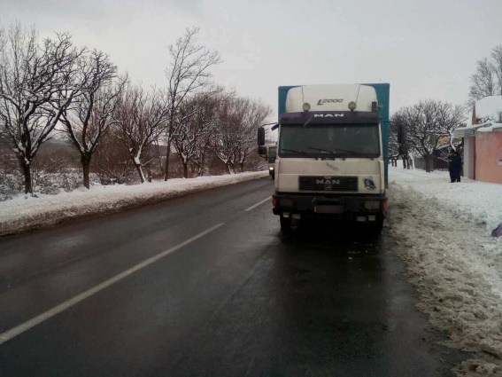 На Мукачівщині вантажне авто збило жінку, що перебігала дорогу в невстановленому місці (ФОТО)