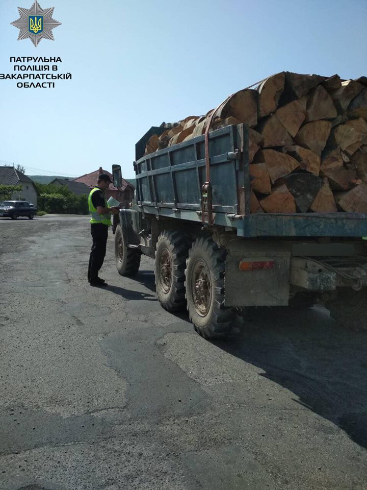 На Виноградівщині зупинили ЗІЛ, що перевозив "сумнівну" деревину (ФОТО)