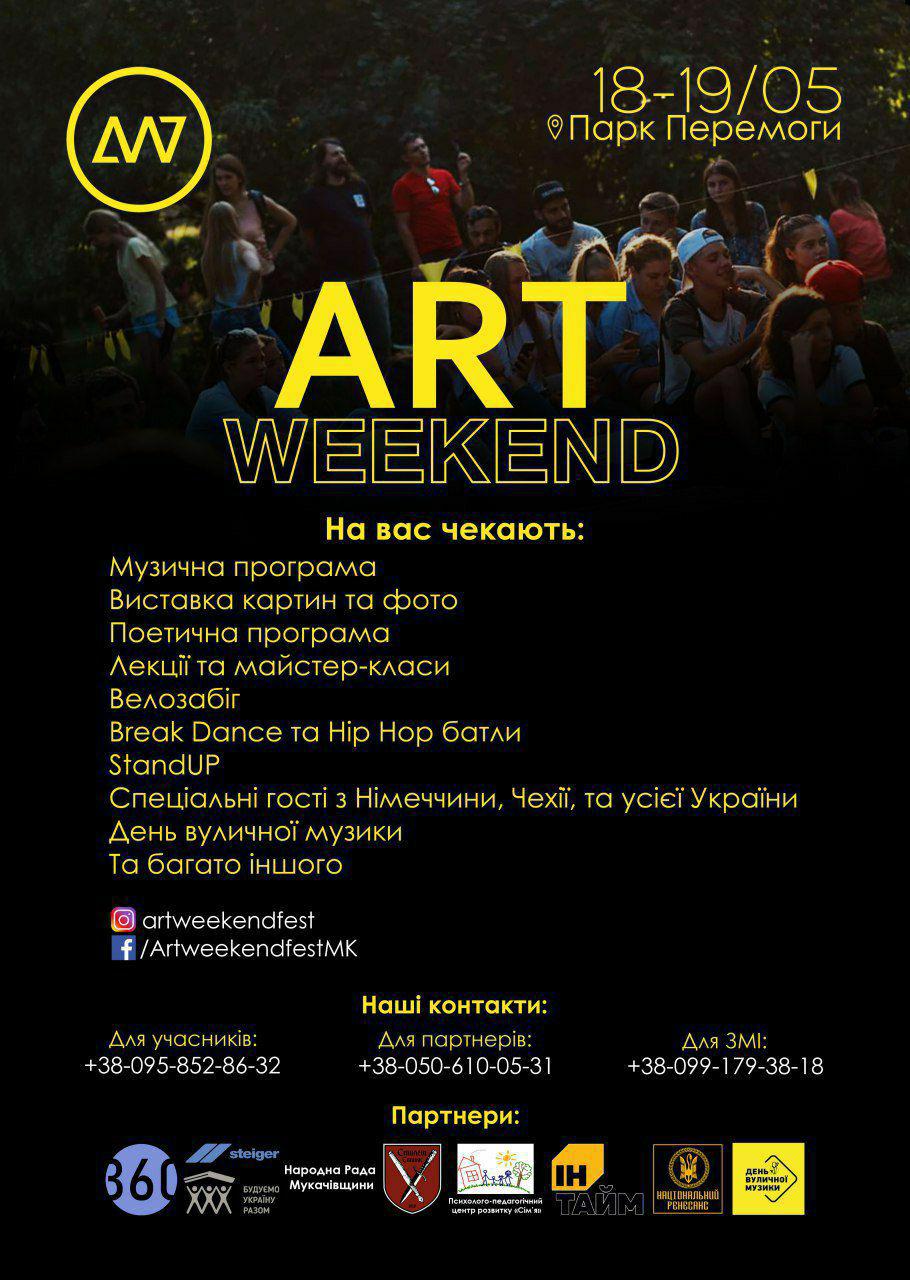 У прийдешні вихідні в Мукачеві розгорнеться масштабний фестиваль Artweekend