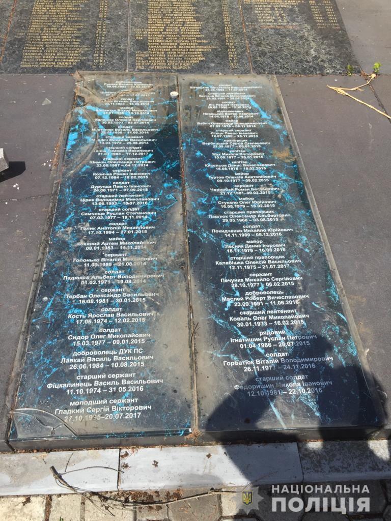 В Ужгороді перевіряють інформацію про пошкодження меморіалу на Пагорбі слави (ФОТО)