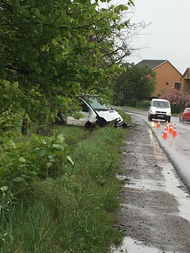На Виноградівщині Renault з'їхав у кювет, травмовано двоє людей (ФОТО)