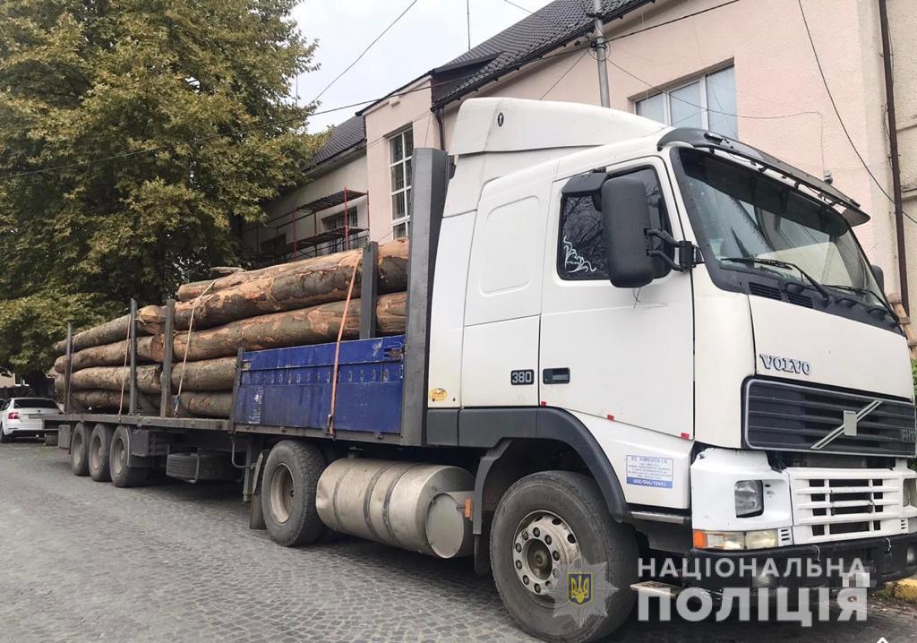 На Хустщині вилучили дві вантажівки з лісом із підробленими документами (ФОТО)