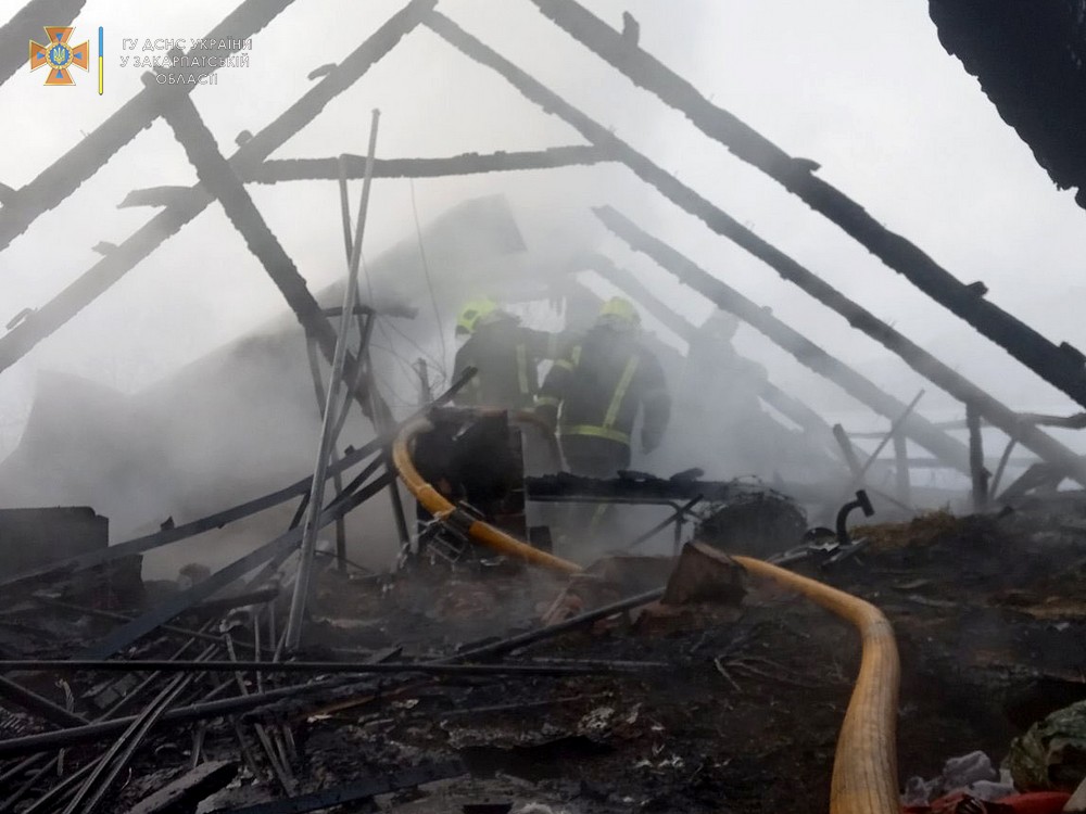 За півтори години рятувальники на Тячівщині двічі виїжджали на пожежі (ФОТО)