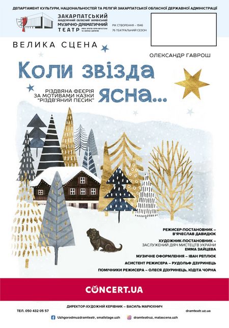 Закарпатський муздрамтеатр покаже різдвяну казку "Коли звізда ясна…"