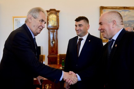 Джуган і Тяско на прийомі у проросійського президента Чехії Земана