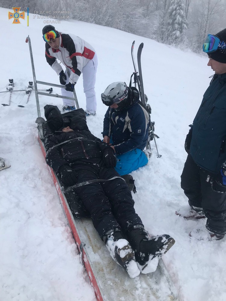За один ден на гірськолижному курорті "Красія" на Закарпатті потребували допомоги 5 травмованих людей (ФОТО)