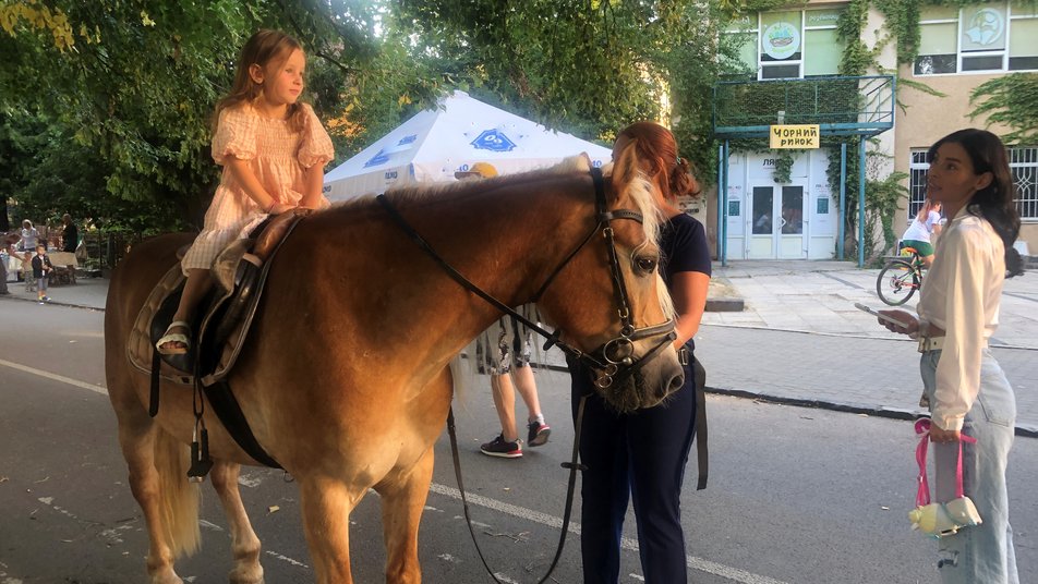 В Ужгороді дітей катали на конях і збирали допомогу для ЗСУ (ФОТО, ВІДЕО)